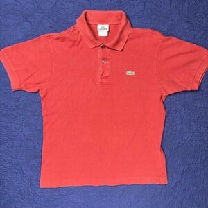Lacoste Men's Red Clay Short Sleeve Classic Fit Polo Shirt‎ Size 4 Medium